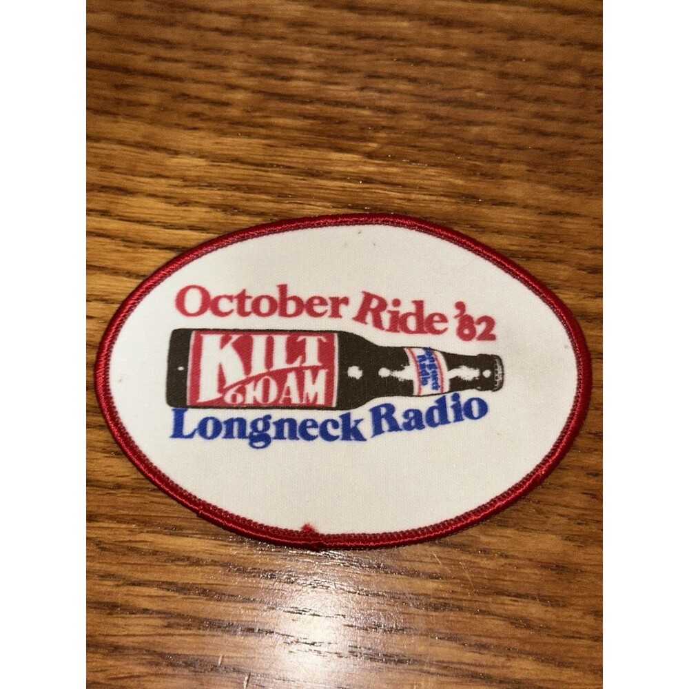 VTG October Ride 1982 KILT 610 AM Longneck Radio Rider Patch